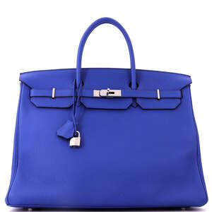 Hermes Birkin 40 Blue Togo with Palladium Hardware